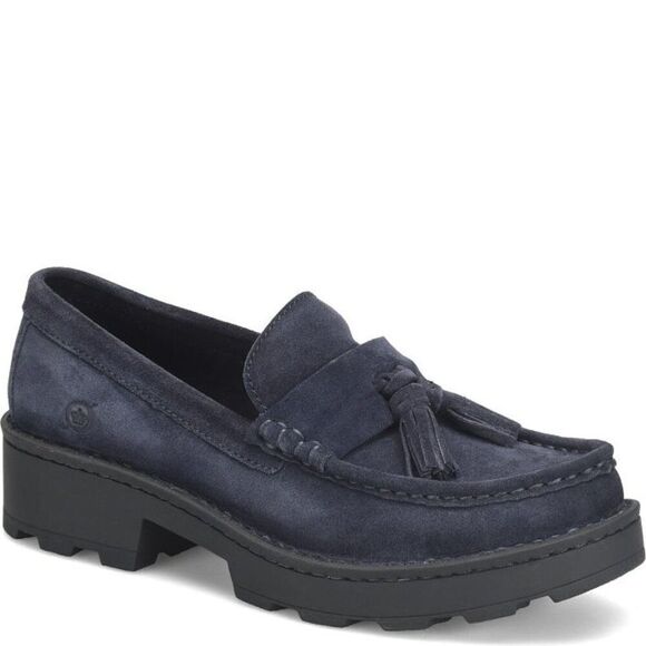 Born Dark Blue Platform Loafers - Picture 2 of 6